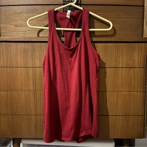 Ideal T by Next Level Raspberry or Burgundy Racerback Tank Top